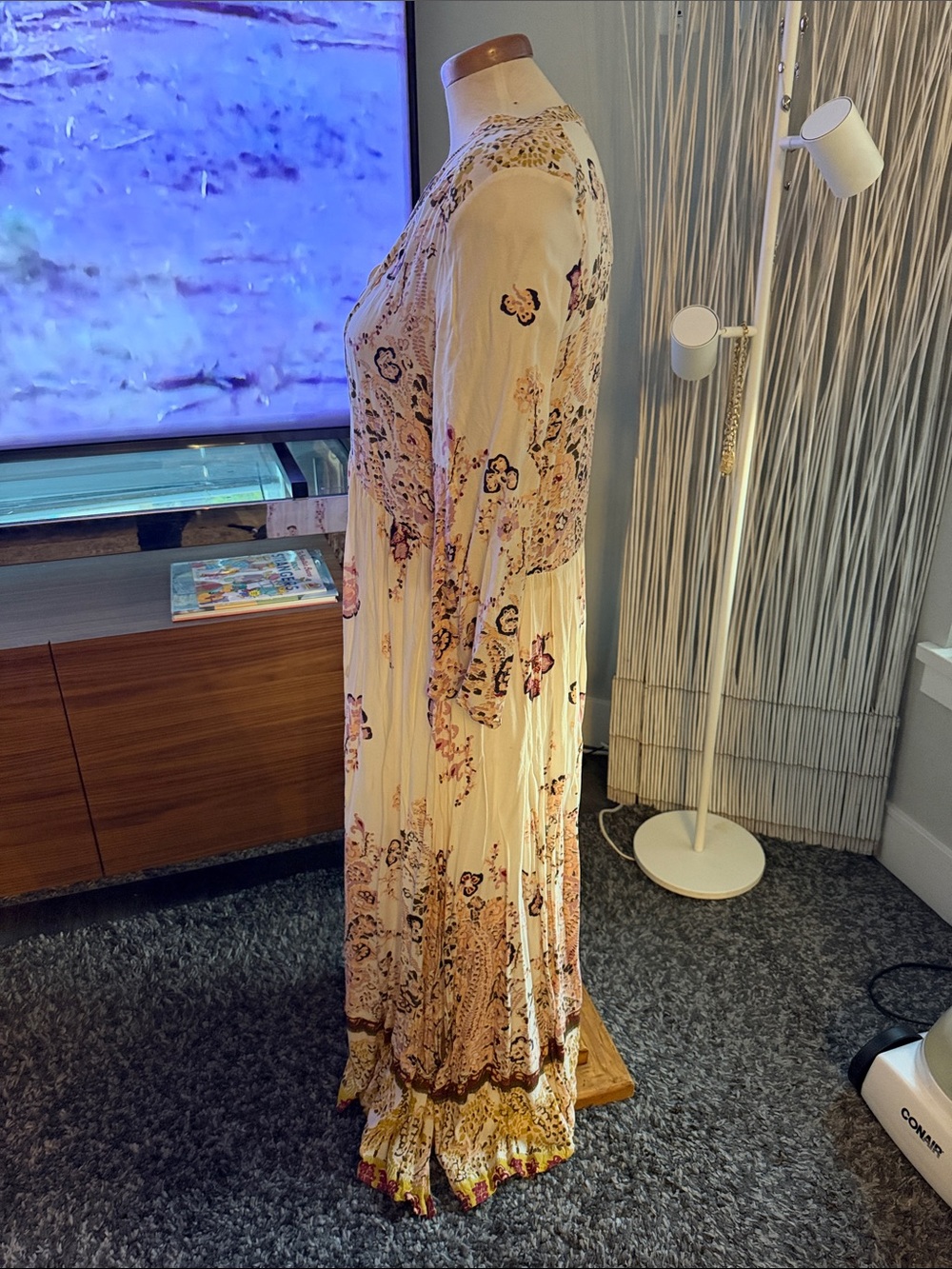 Bohemian Free People Floral Print Maxi Dress - Picture 7 of 8